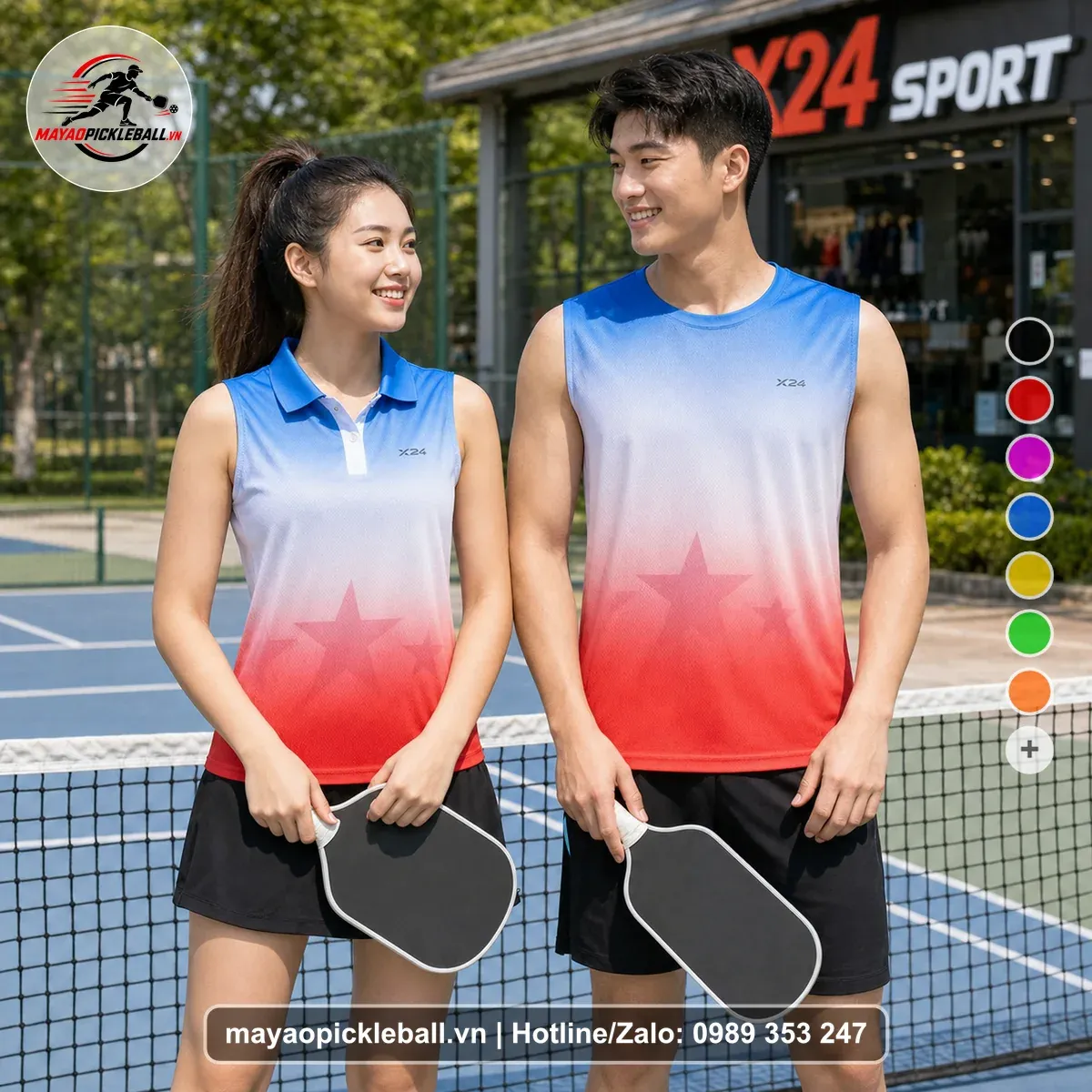 Bộ Quần Áo Pickleball PND-PB-279 Hồng Đỏ