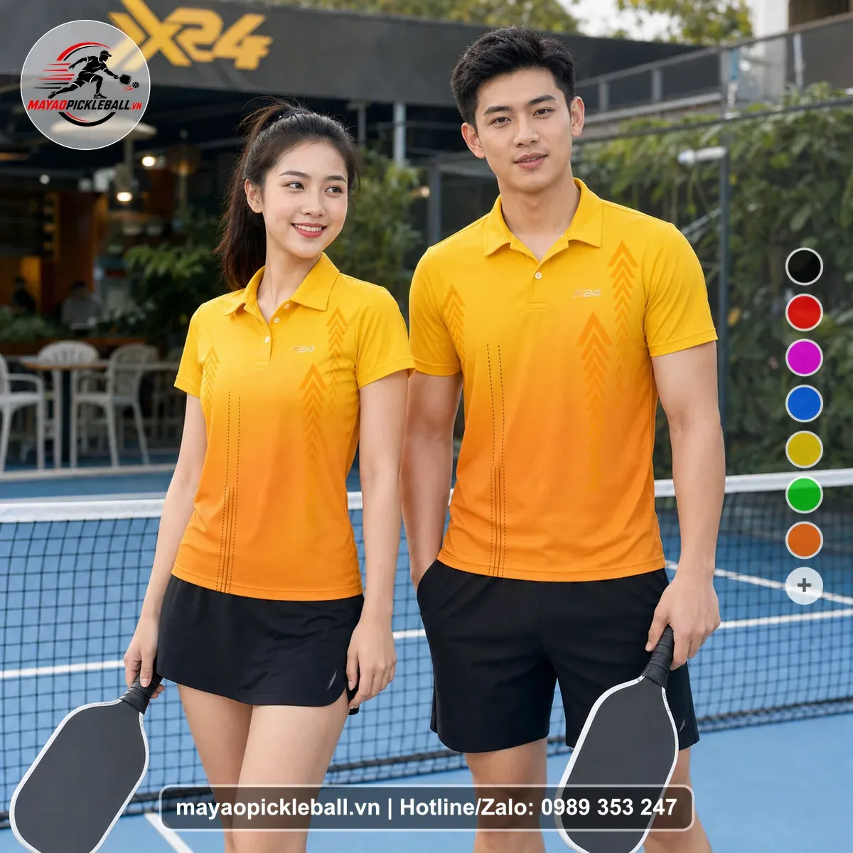 Bộ Quần Áo Pickleball PND-PB-302 Vàng Cam