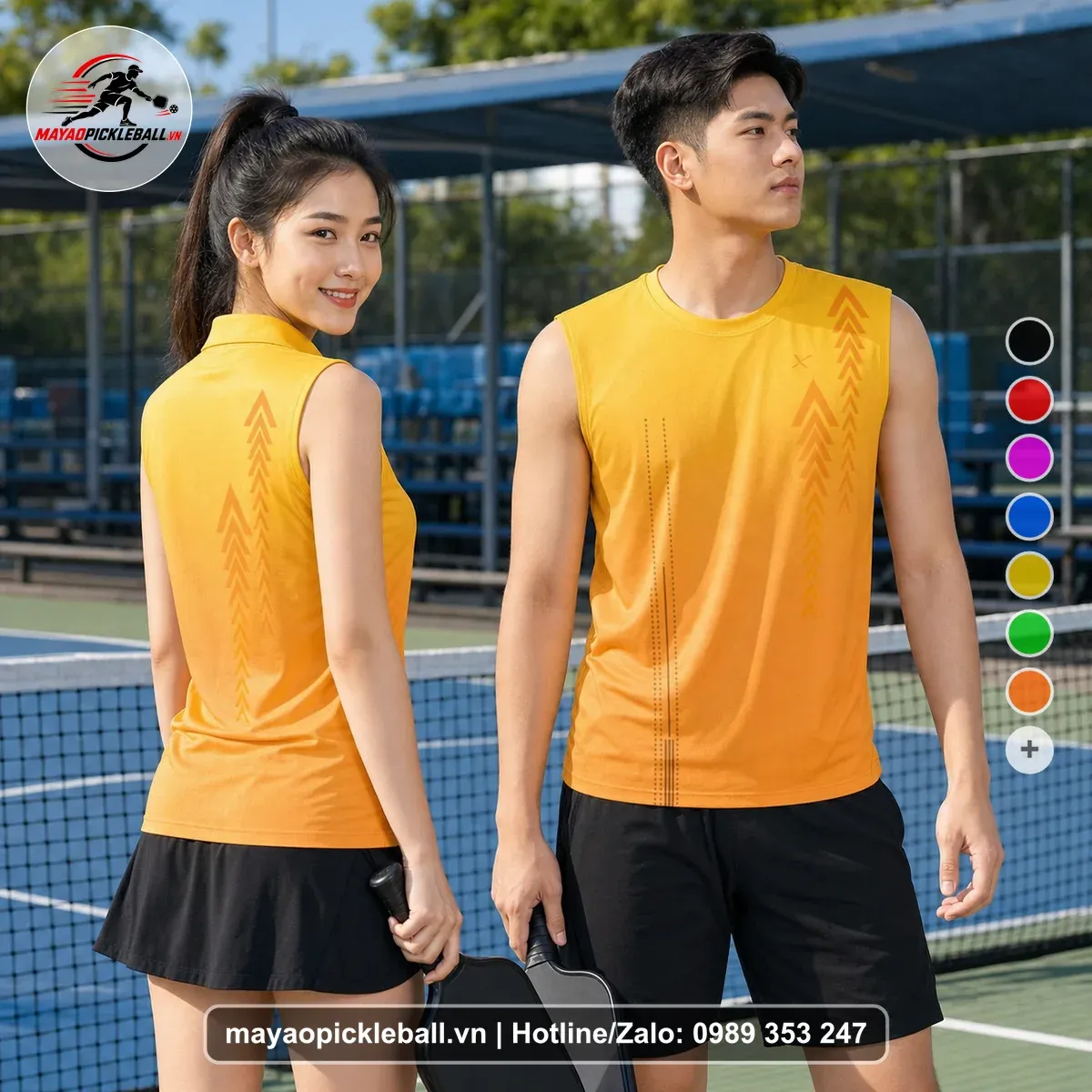 Bộ Quần Áo Pickleball PND-PB-302 Vàng Cam