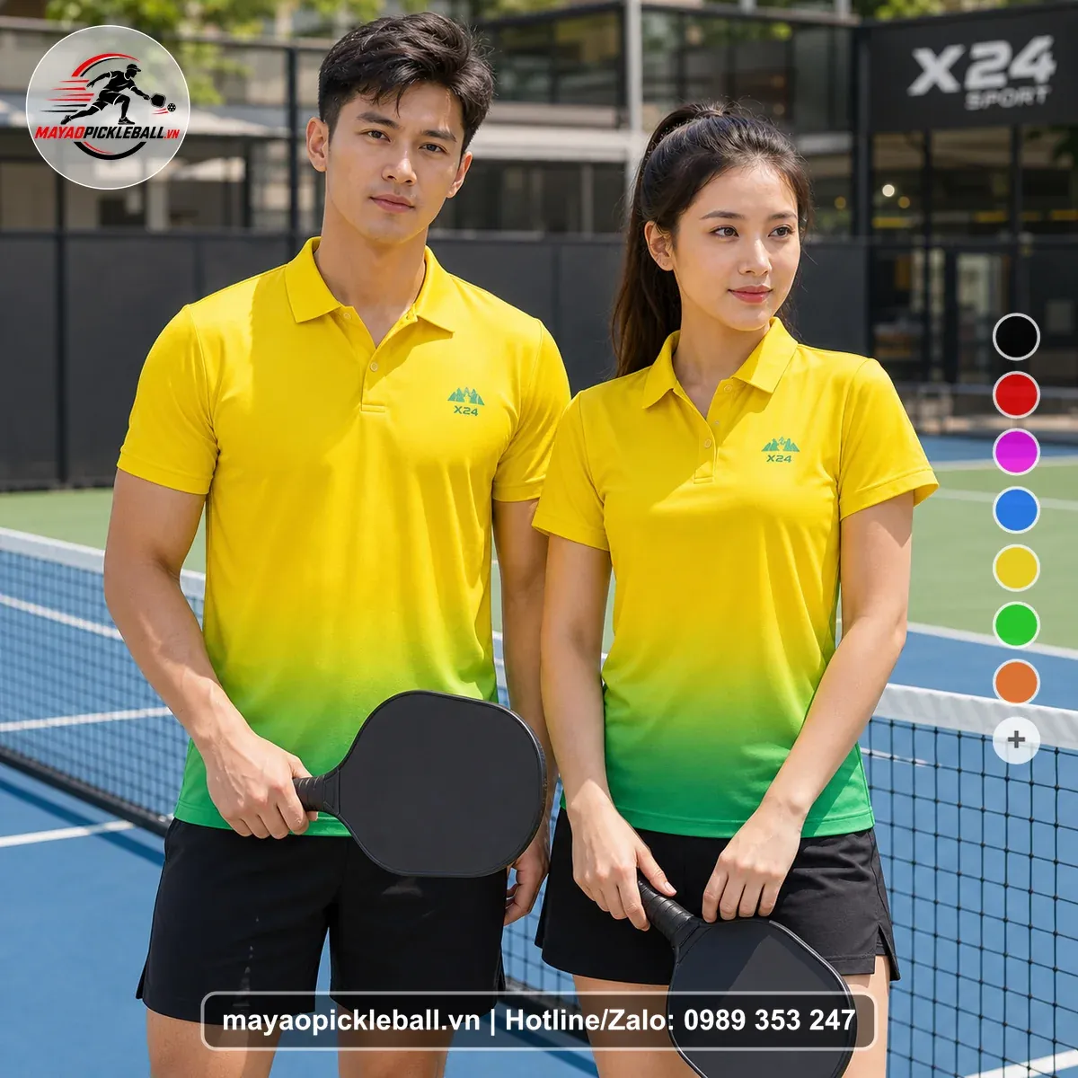 Bộ Quần Áo Pickleball PND-PB-307 Vàng Xanh