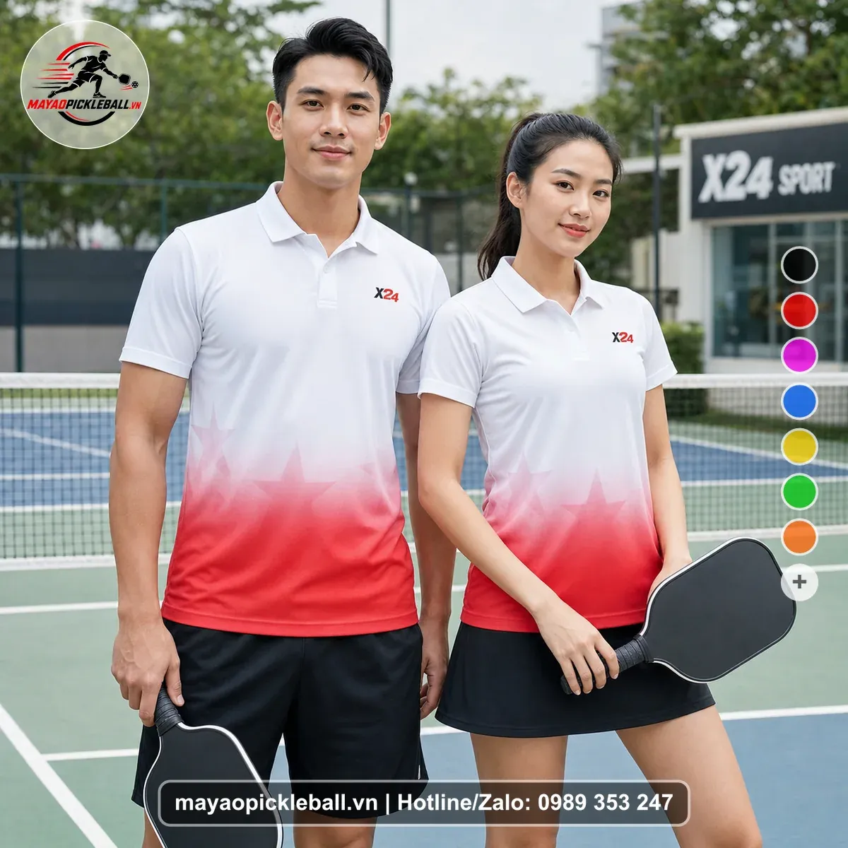 Bộ Quần Áo Pickleball PND-PB-309 Hồng Đỏ