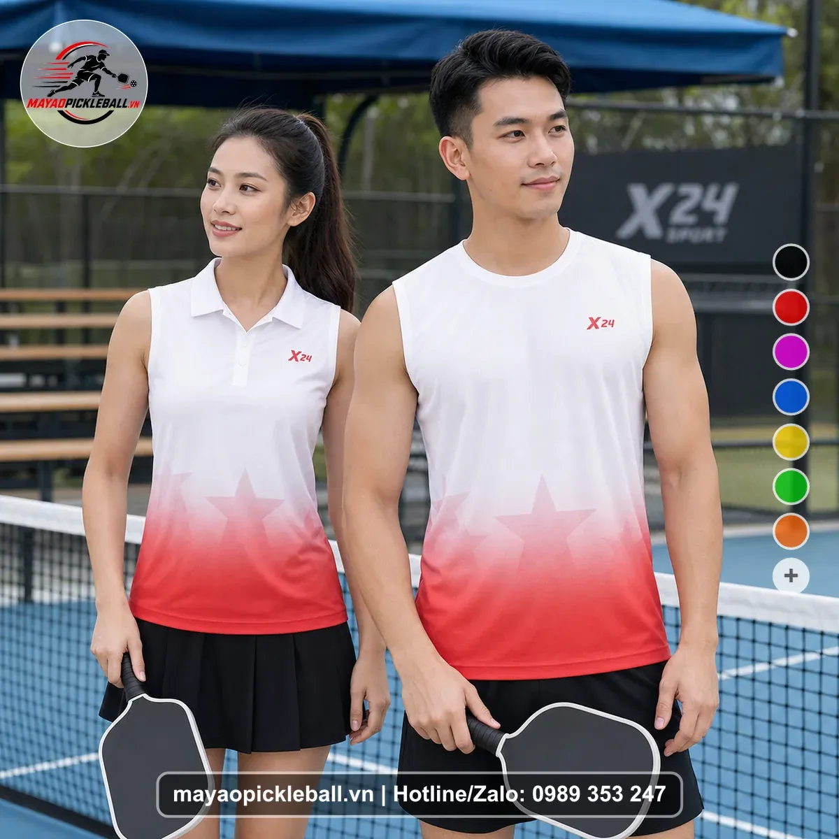 Bộ Quần Áo Pickleball PND-PB-309 Hồng Đỏ