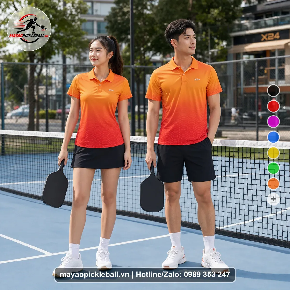 Bộ Quần Áo Pickleball PND-PB-333 Xanh Đỏ