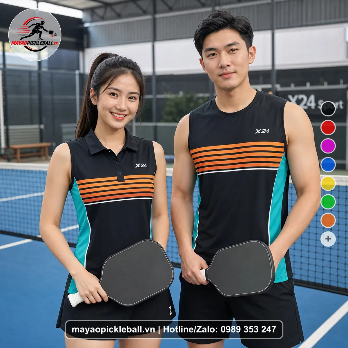 Bộ Quần Áo Pickleball PND-PB-445 Hồng Đỏ