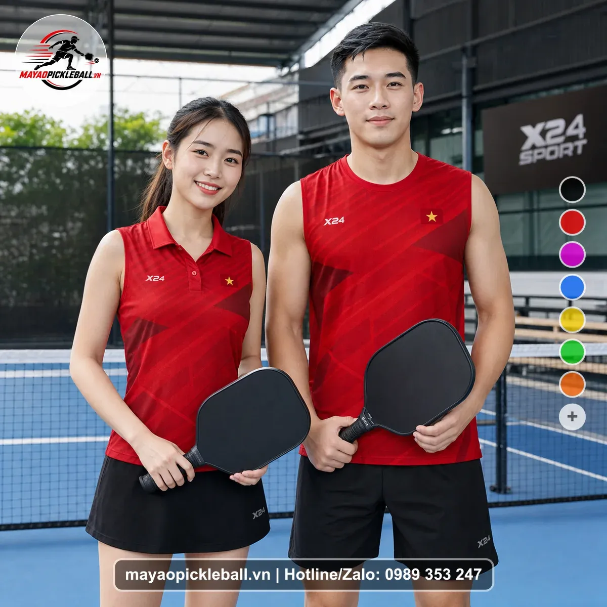 Bộ Quần Áo Pickleball PND-PB-461 Đỏ