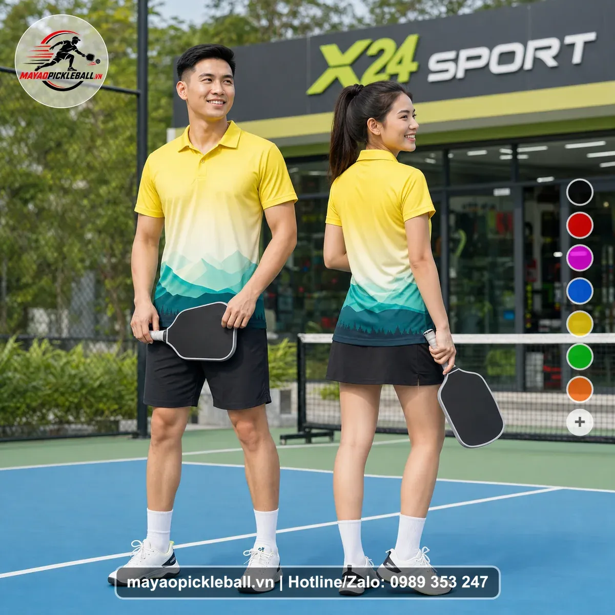 Bộ Quần Áo Pickleball PND-PB-476 Vàng