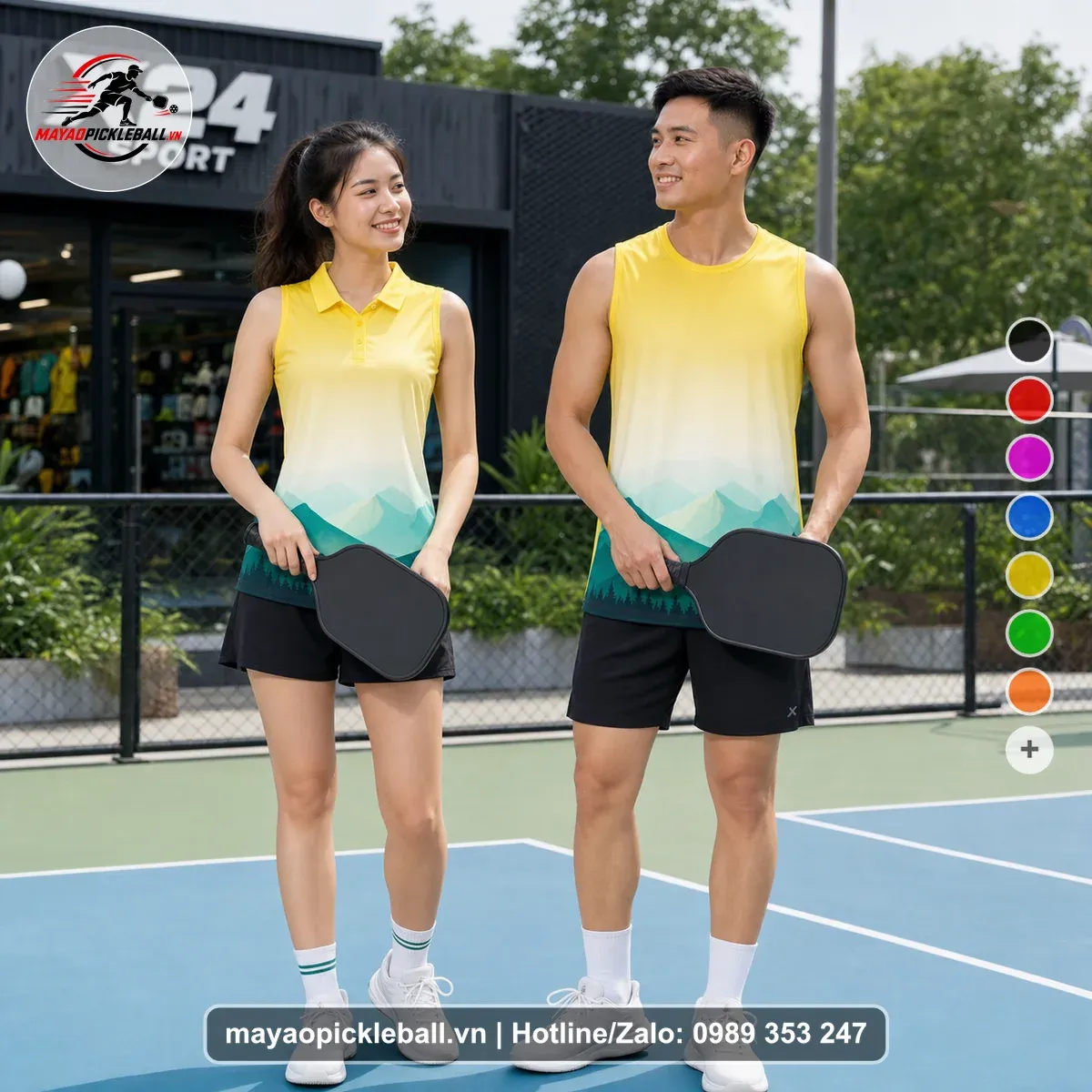 Bộ Quần Áo Pickleball PND-PB-476 Vàng
