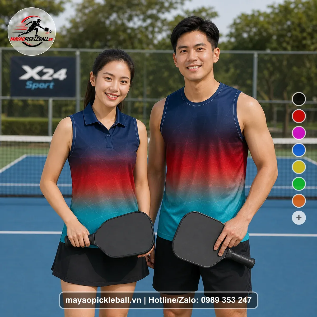 Bộ Quần Áo Pickleball PND-PB-487 Xanh