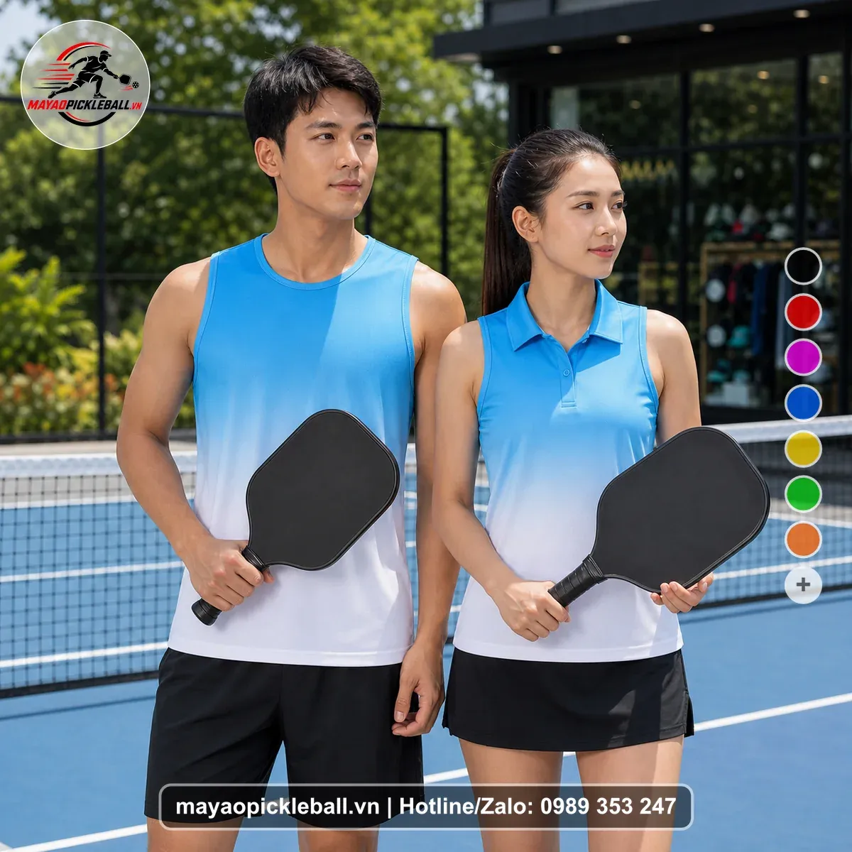 Bộ Quần Áo Pickleball PND-PB-488 Xanh