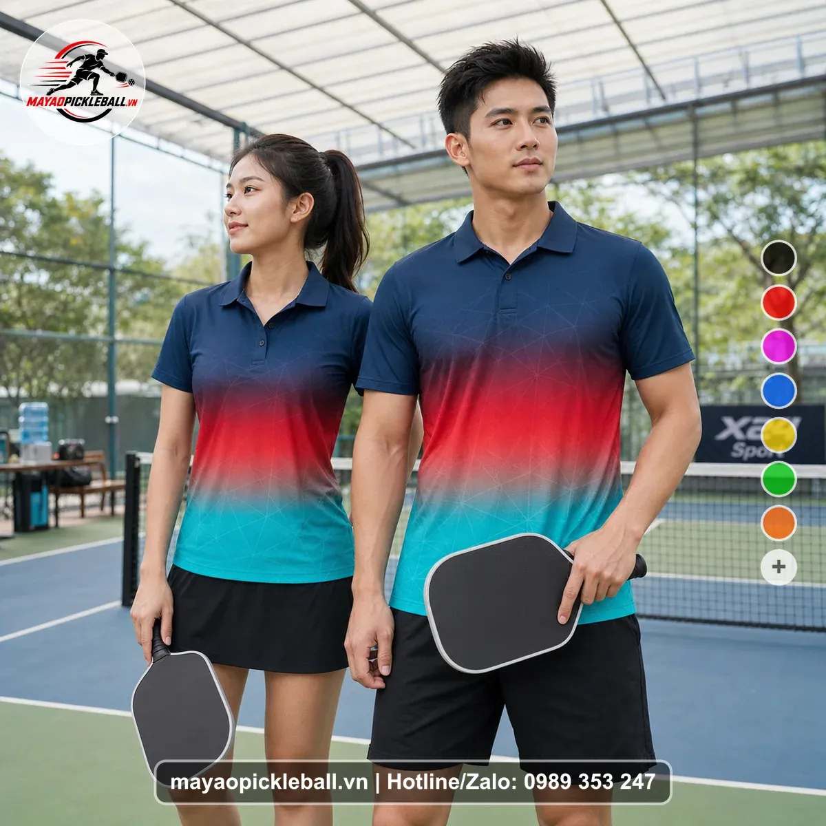 Bộ Quần Áo Pickleball PND-PB-491 Xanh