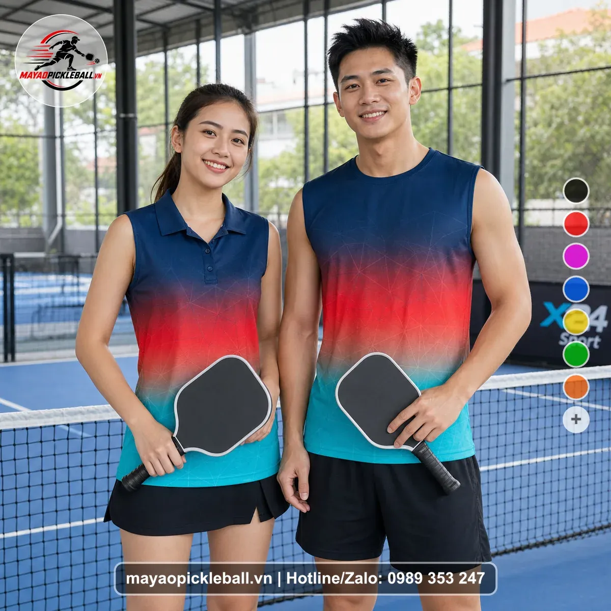 Bộ Quần Áo Pickleball PND-PB-491 Xanh