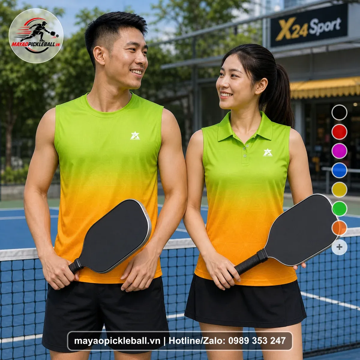 Bộ Quần Áo Pickleball PND-PB-495 Xanh