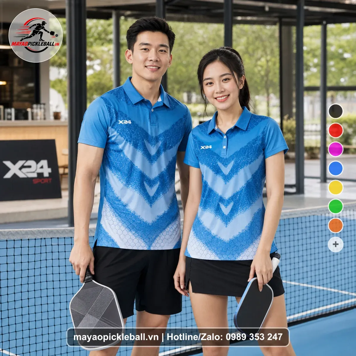 Bộ Quần Áo Pickleball PND-PB-511 Xanh Xanh Bích Xanh Dương