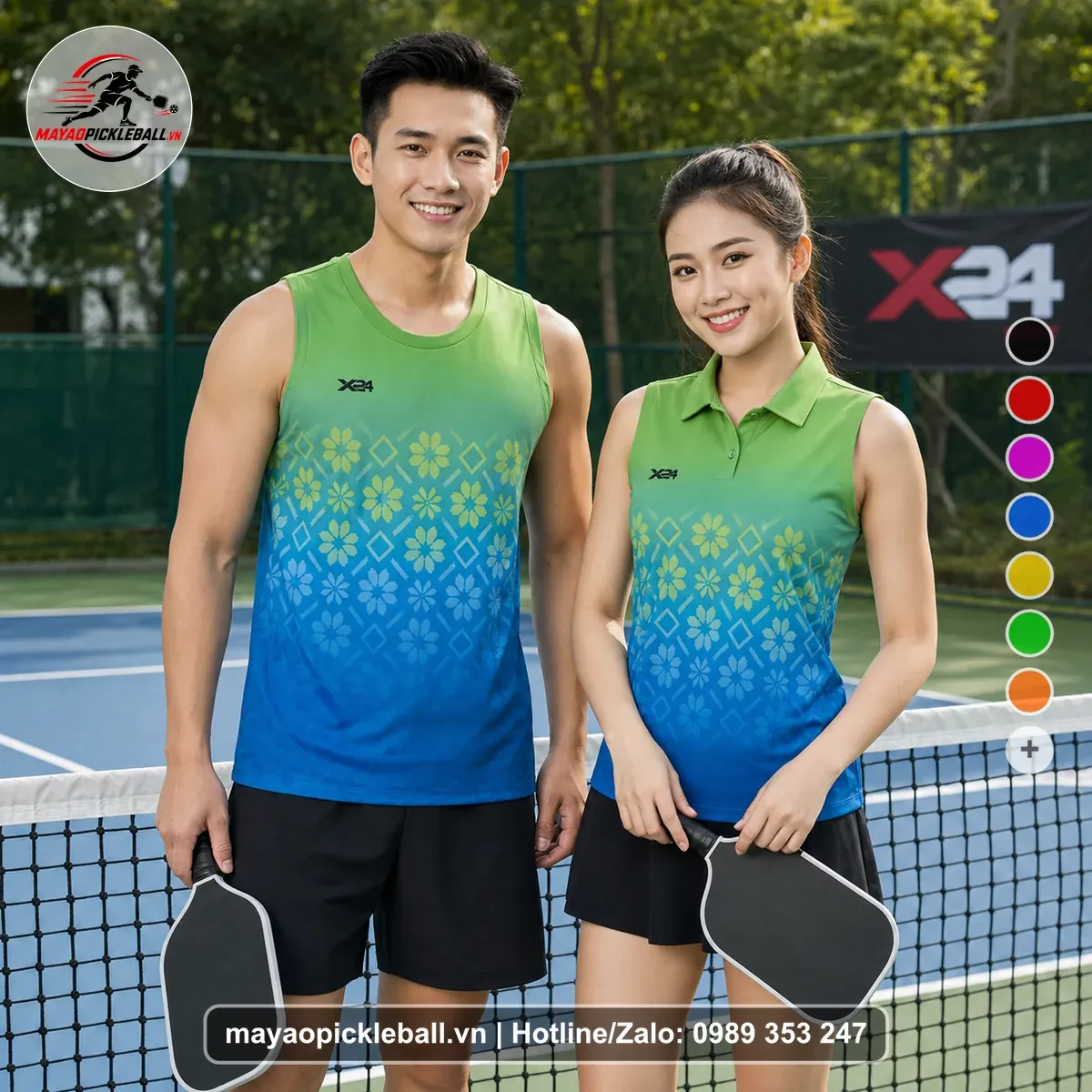 Bộ Quần Áo Pickleball PND-PB-563 Xanh Lá Xanh