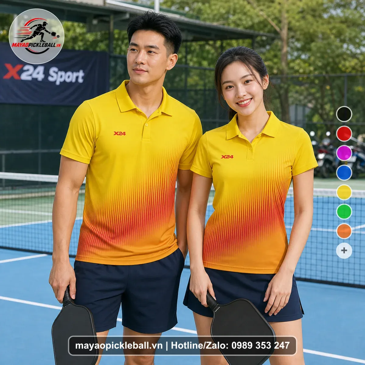 Bộ Quần Áo Pickleball PND-PB-586 Đỏ Vàng