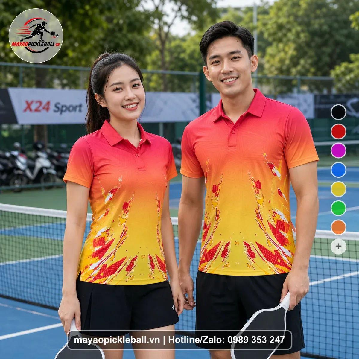 Bộ Quần Áo Pickleball PND-PB-601 Hồng Đỏ