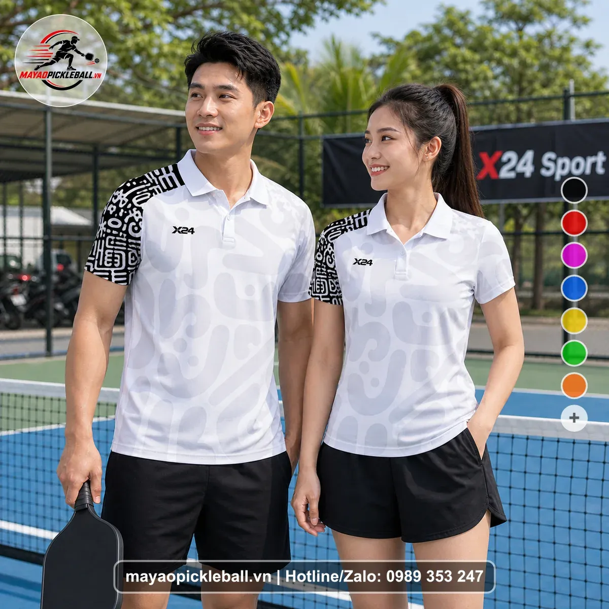 Bộ Quần Áo Pickleball PND-PB-046 Trắng Năng Động