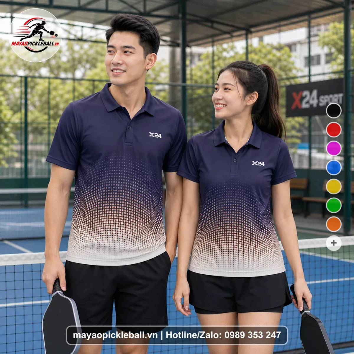 Bộ Quần Áo Pickleball PND-PB-047 Tím Năng Động