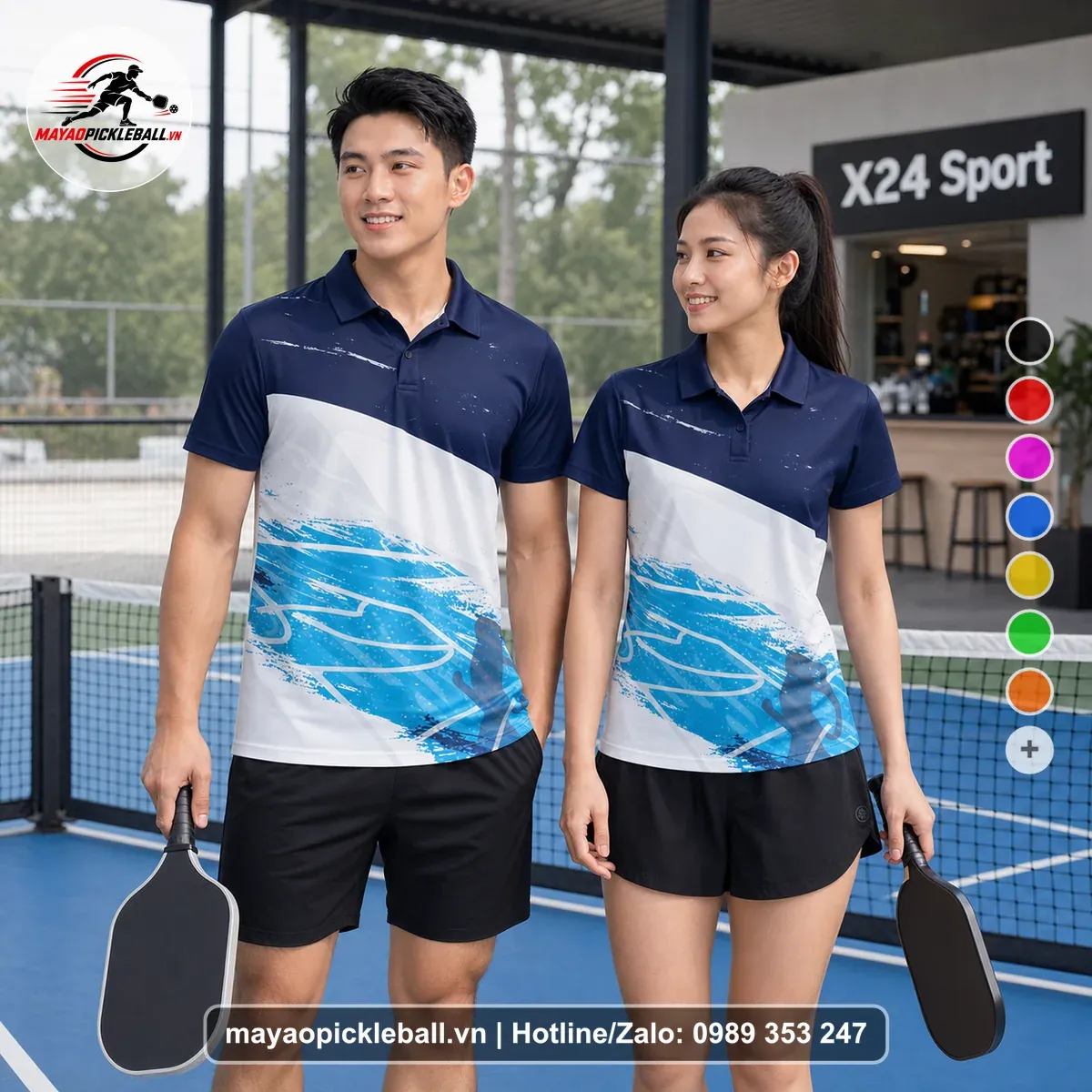 Bộ Quần Áo Pickleball PND-PB-057 Tím Năng Động