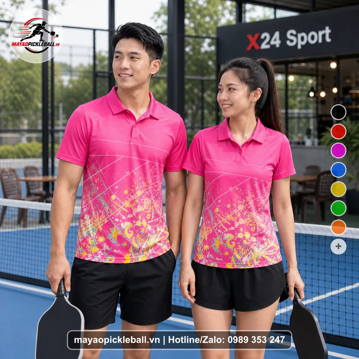 Bộ Quần Áo Pickleball PND-PB-060 Hồng Năng Động