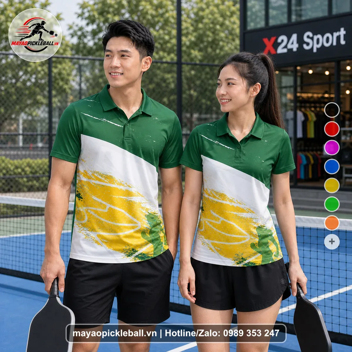 Bộ Quần Áo Pickleball PND-PB-063 Xanh Năng Động