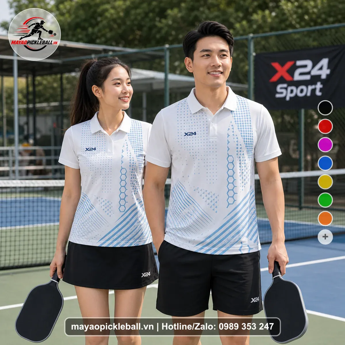 Bộ Quần Áo Pickleball PND-PB-079 Trắng Năng Động