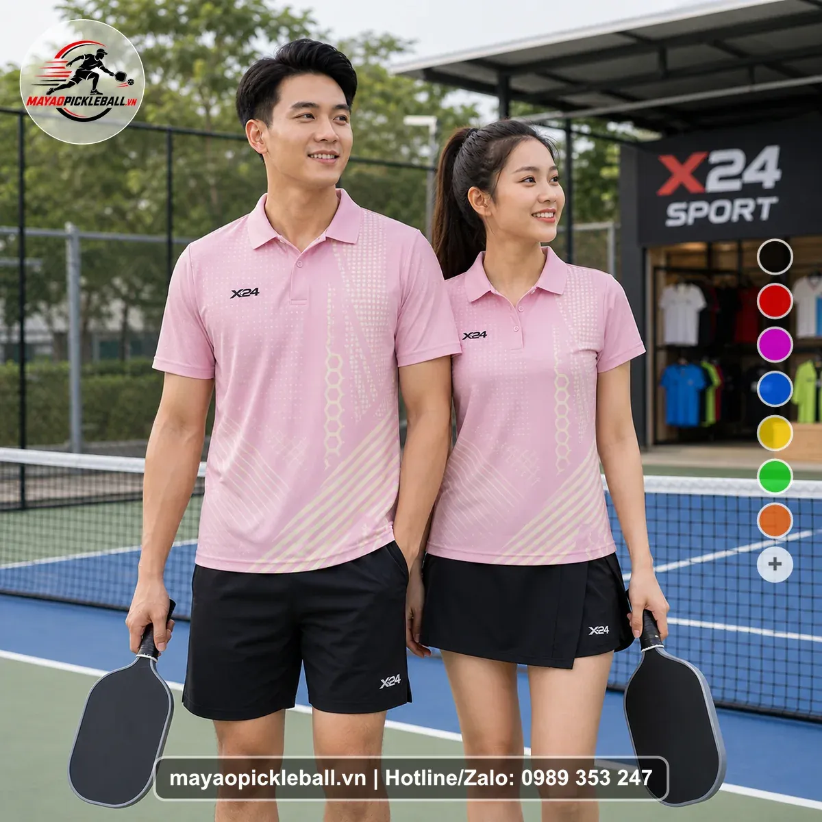 Bộ Quần Áo Pickleball PND-PB-080 Hồng Năng Động