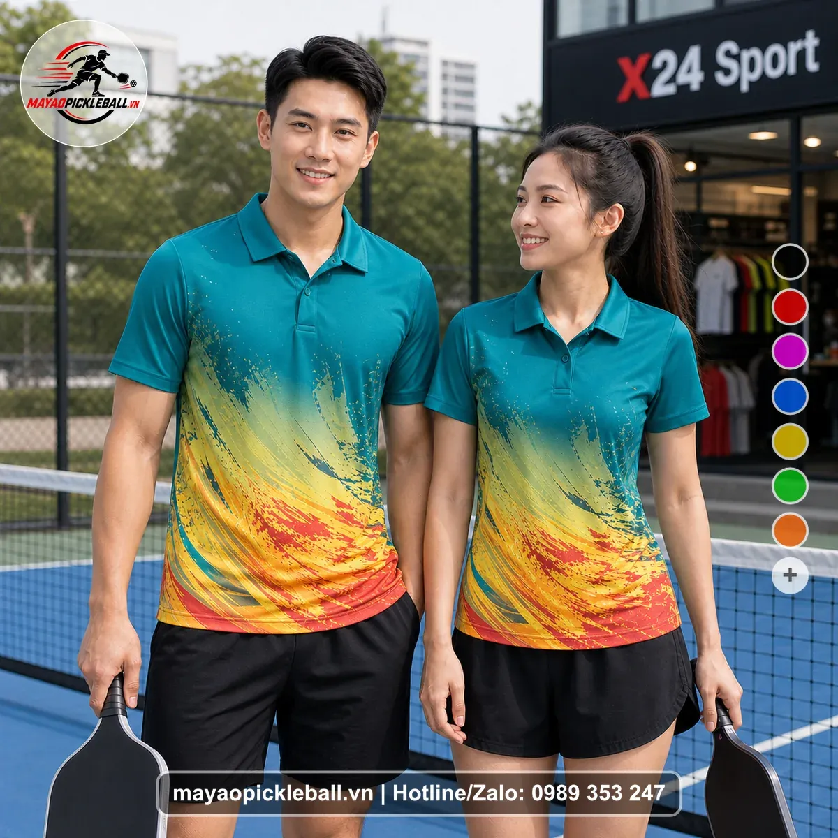 Bộ Quần Áo Pickleball PND-PB-084 Xanh Năng Động