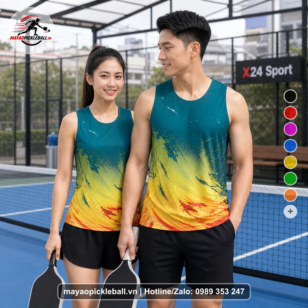 Bộ Quần Áo Pickleball PND-PB-084 Xanh Năng Động