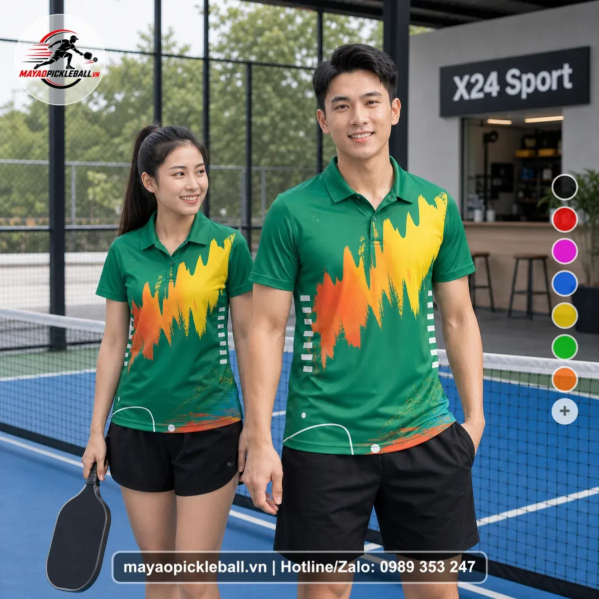 Bộ Quần Áo Pickleball PND-PB-087 Xanh Năng Động