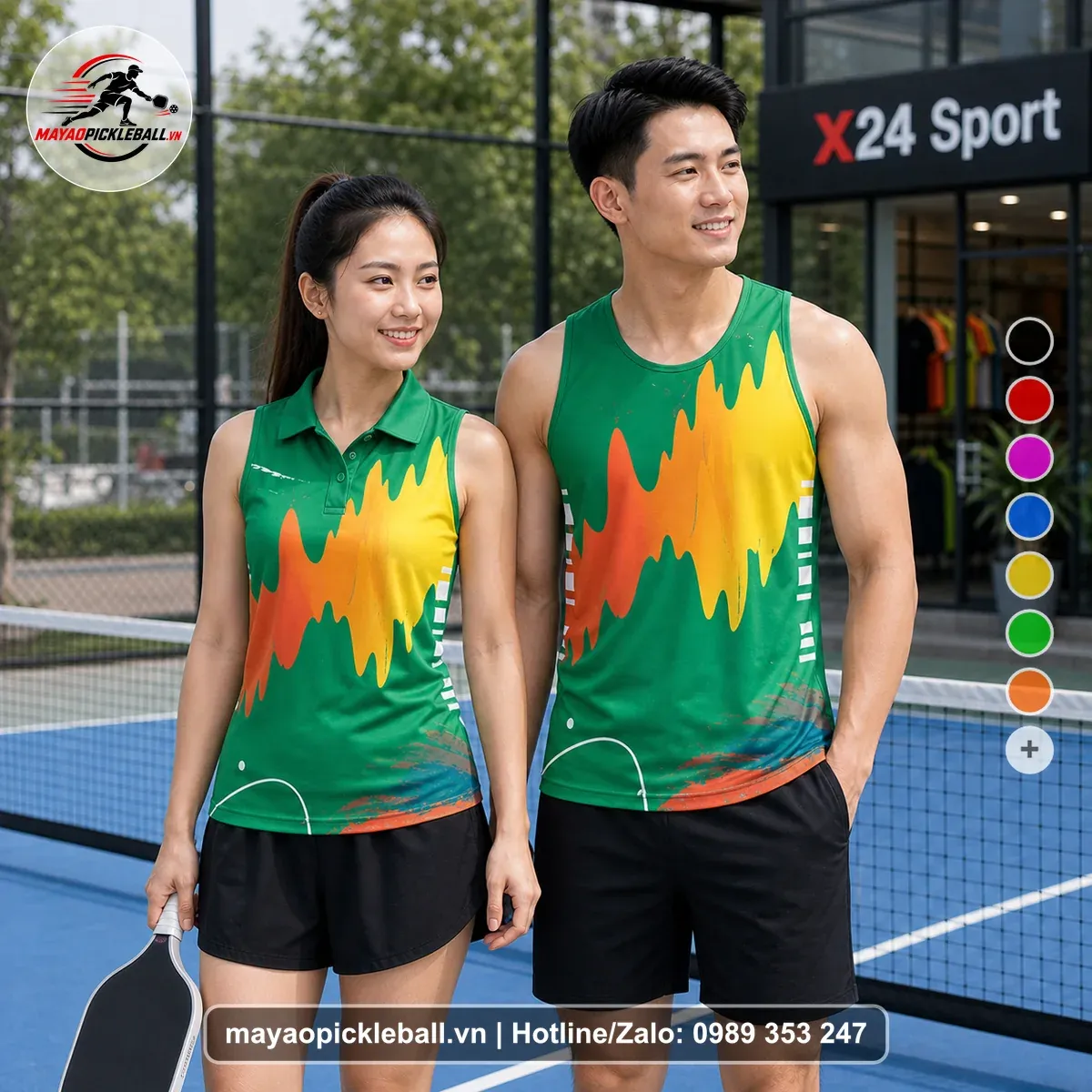 Bộ Quần Áo Pickleball PND-PB-087 Xanh Năng Động
